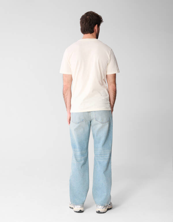 Stripe Artwork T-shirt Gebroken Wit SHOEBY MEN