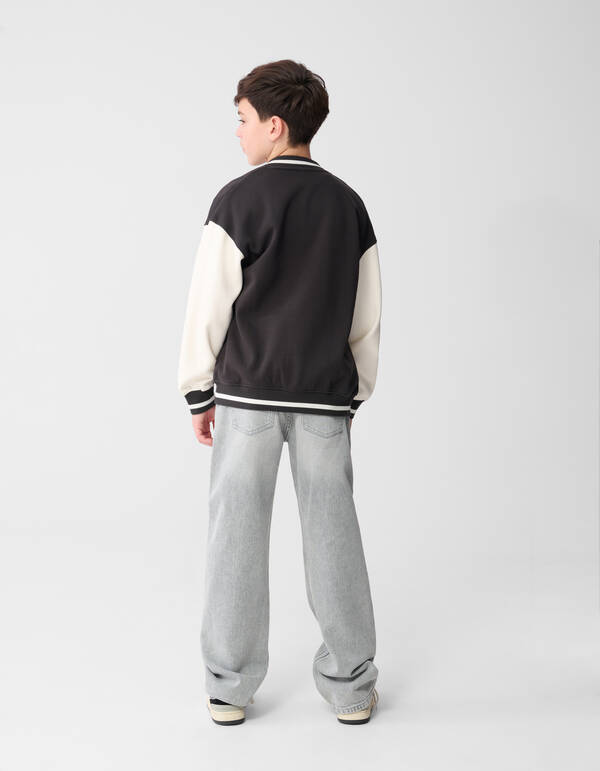 Varsity Bomber Jack Donkergrijs SHOEBY BOYS