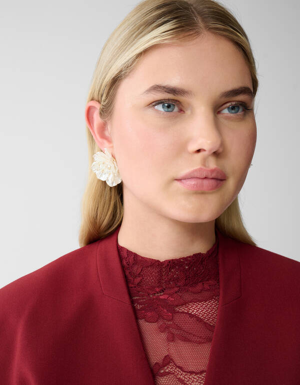 Flower Oorbellen Gebroken Wit SHOEBY ACCESSOIRES