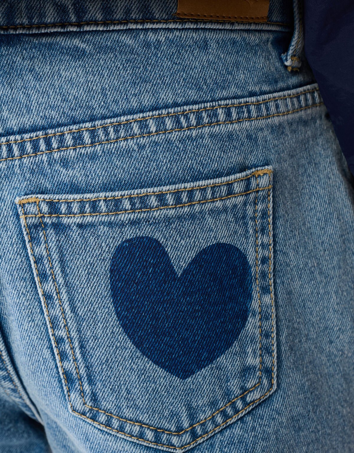 Printed Heart Mom Fit Jeans Blauw SHOEBY GIRLS