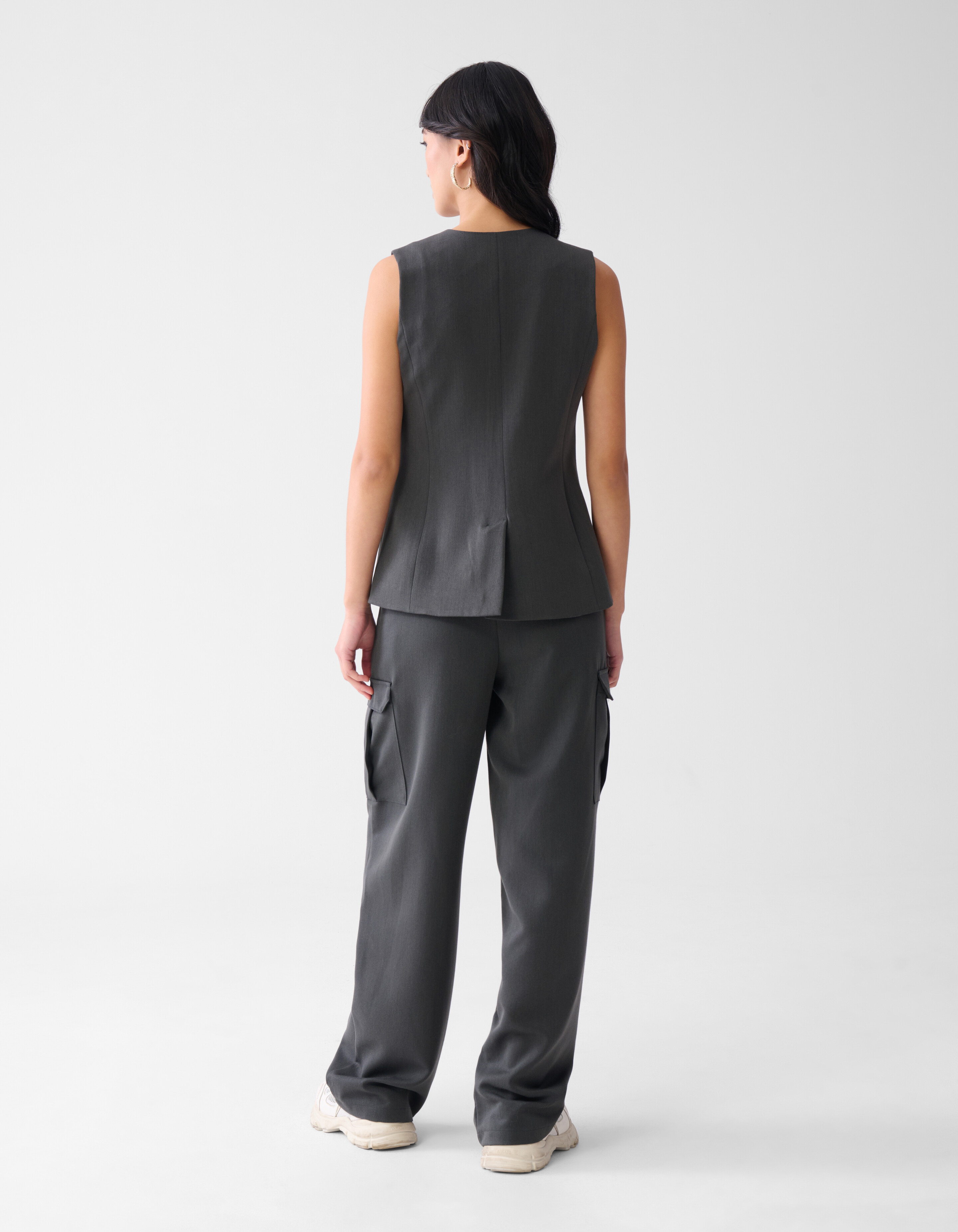Knopen Gilet Grijs SHOEBY WOMEN