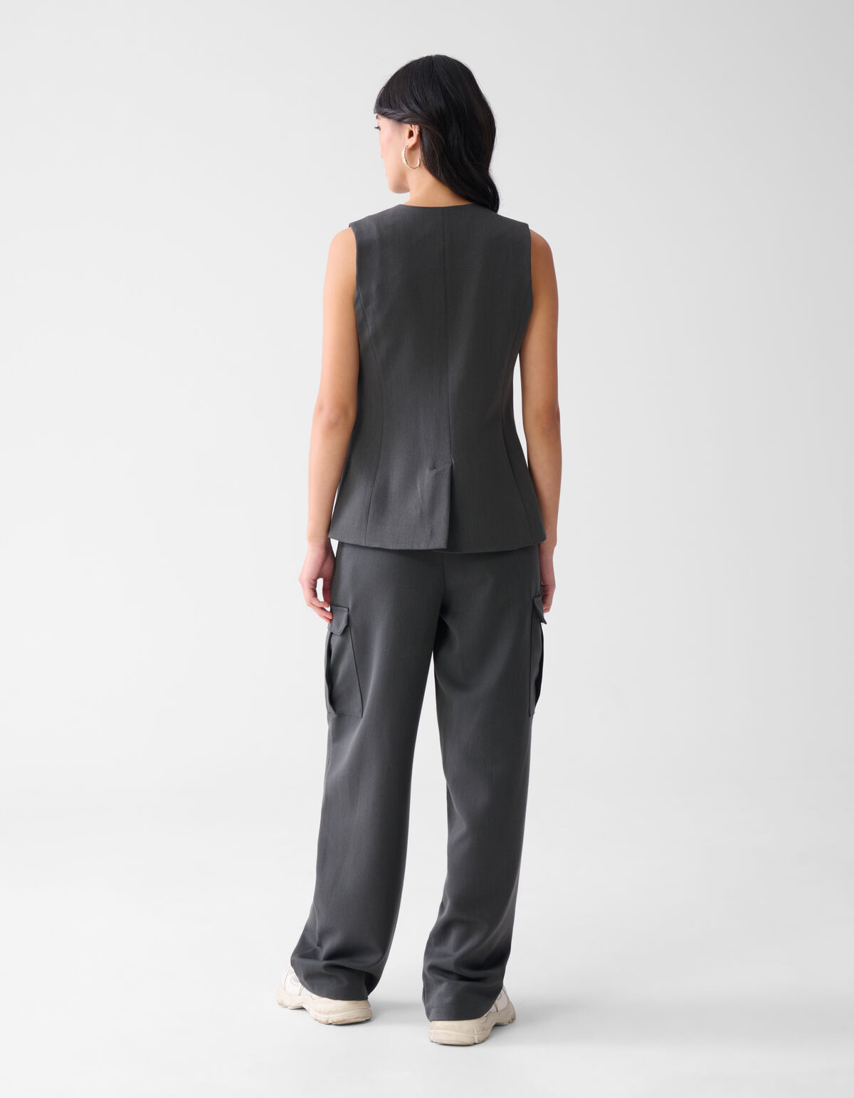 Knopen Gilet Grijs SHOEBY WOMEN