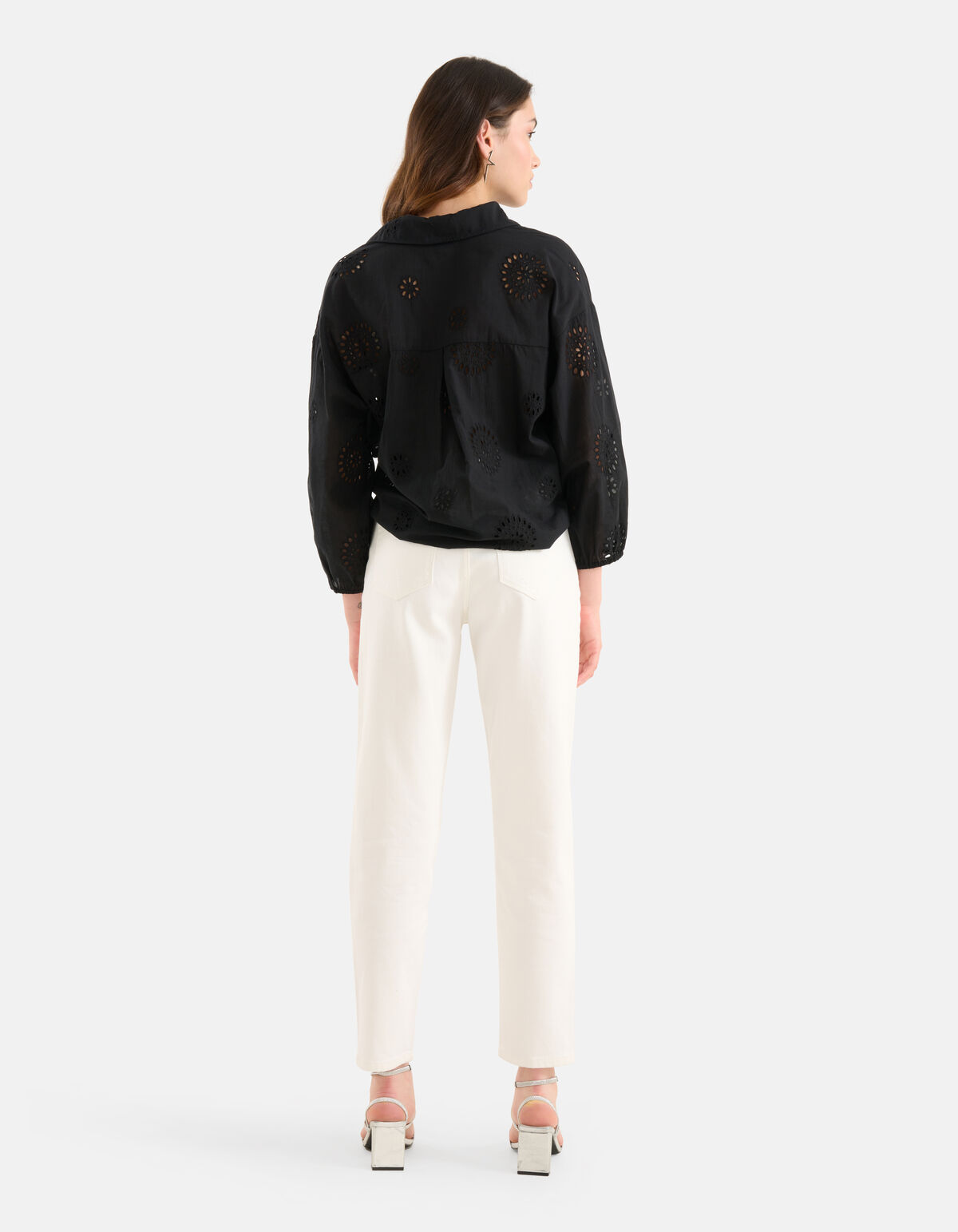 Broderie Blouse Zwart SHOEBY WOMEN