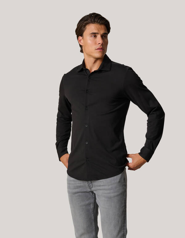 Jersey Overhemd Zwart SHOEBY MEN