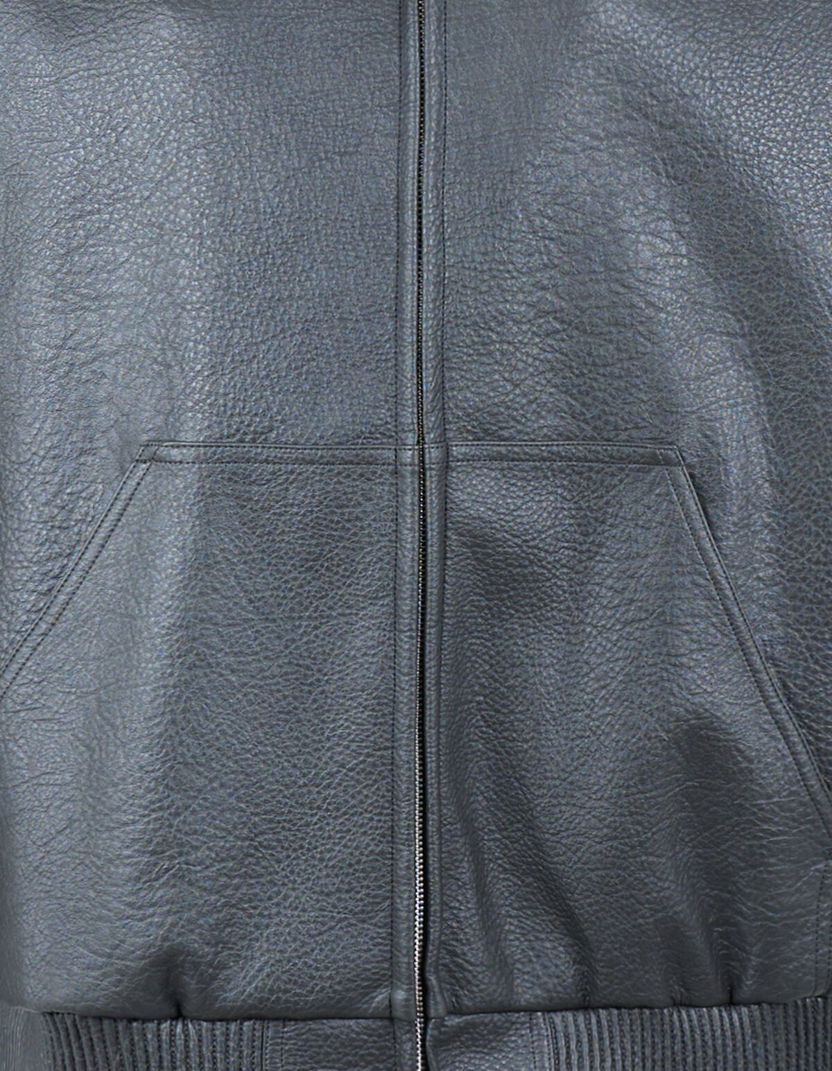 Vegan Leren Hooded Bomber Donkergrijs SHOEBY WOMEN