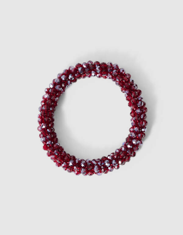 Beaded Elastieken Armband Rood SHOEBY ACCESSOIRES