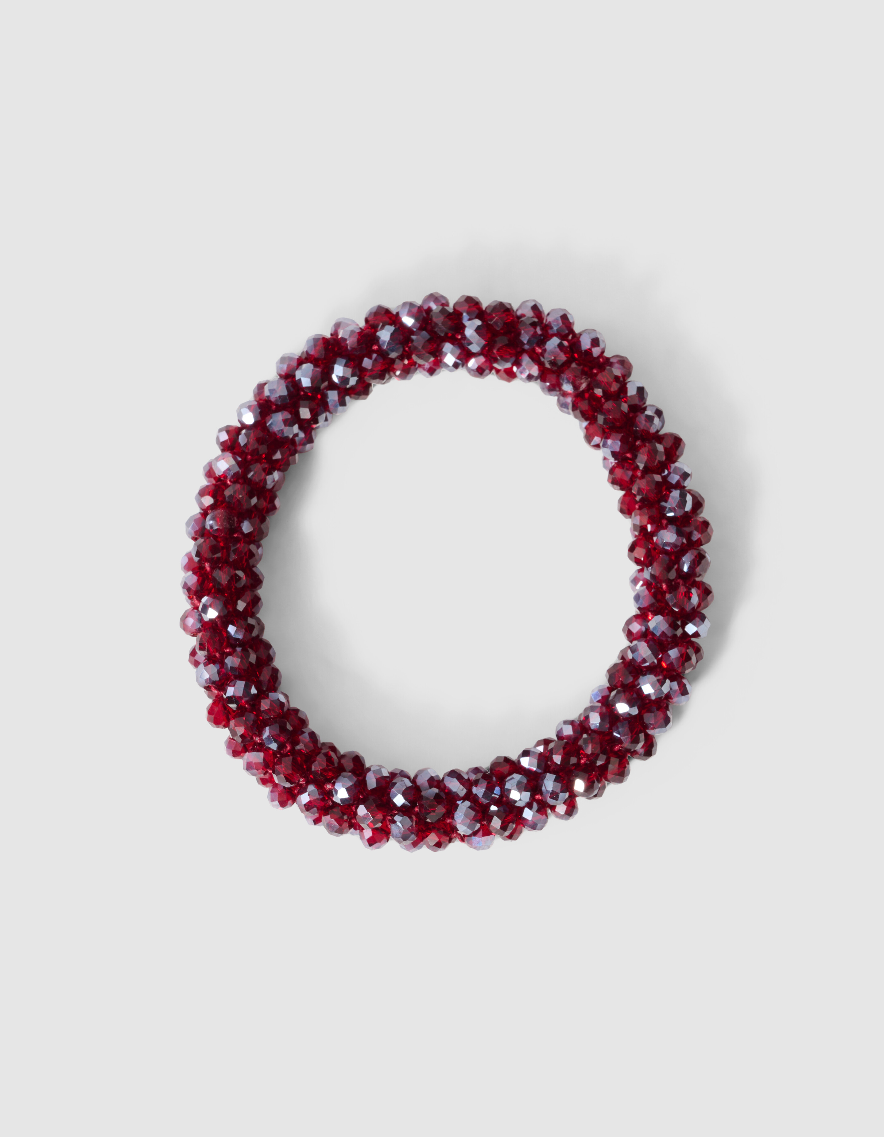 Beaded Elastieken Armband Rood SHOEBY ACCESSOIRES