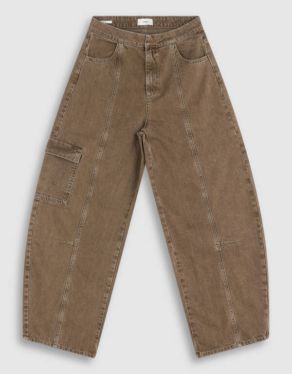 Cargo Barrel Fit Jeans Groen SHOEBY WOMEN