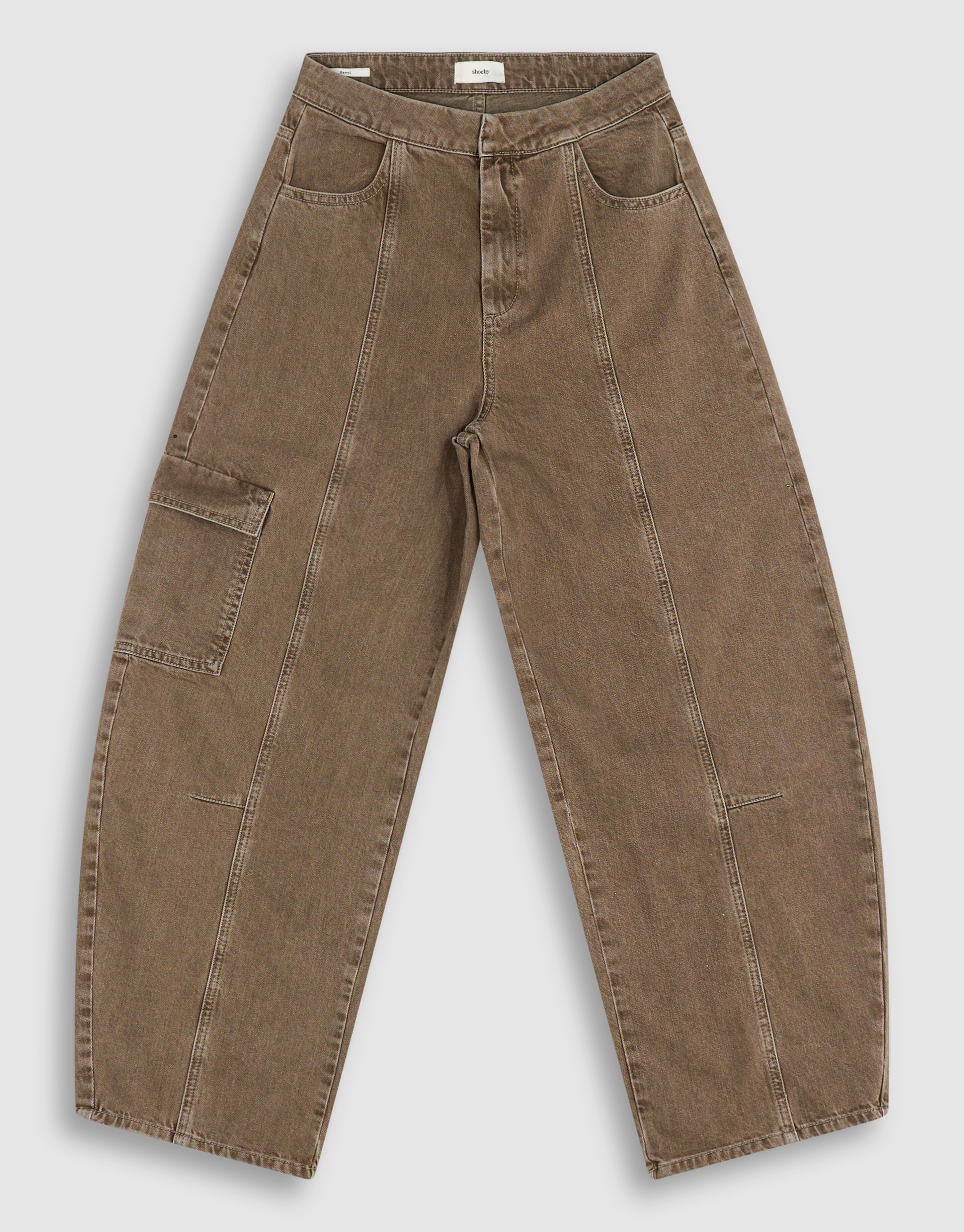 Cargo Barrel Fit Jeans Groen SHOEBY WOMEN
