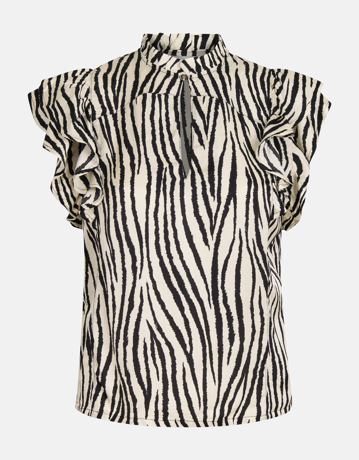 Zebra Printed Top Zwart/Wit SHOEBY WOMEN