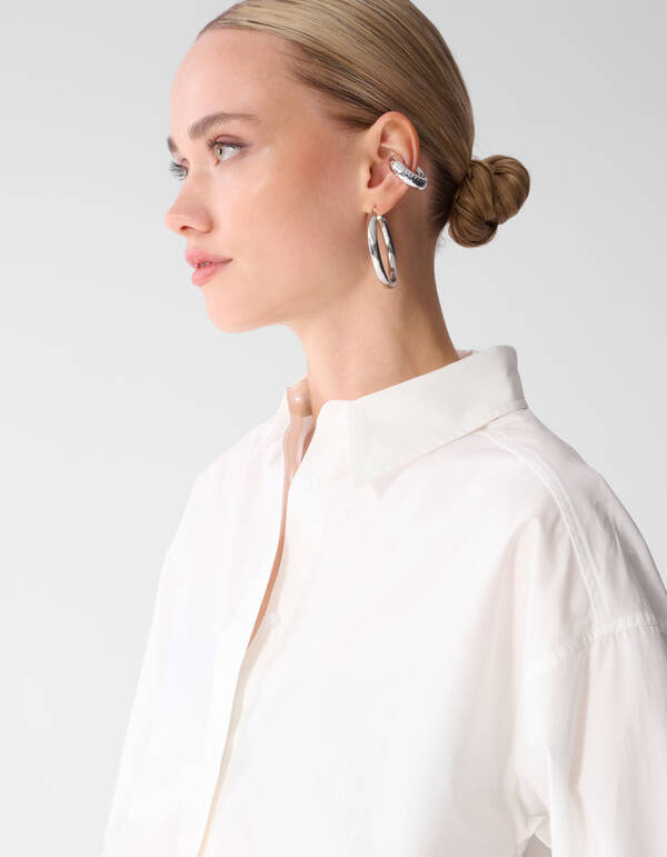Oversized Ring Cuff Blouse Wit SHOEBY WOMEN