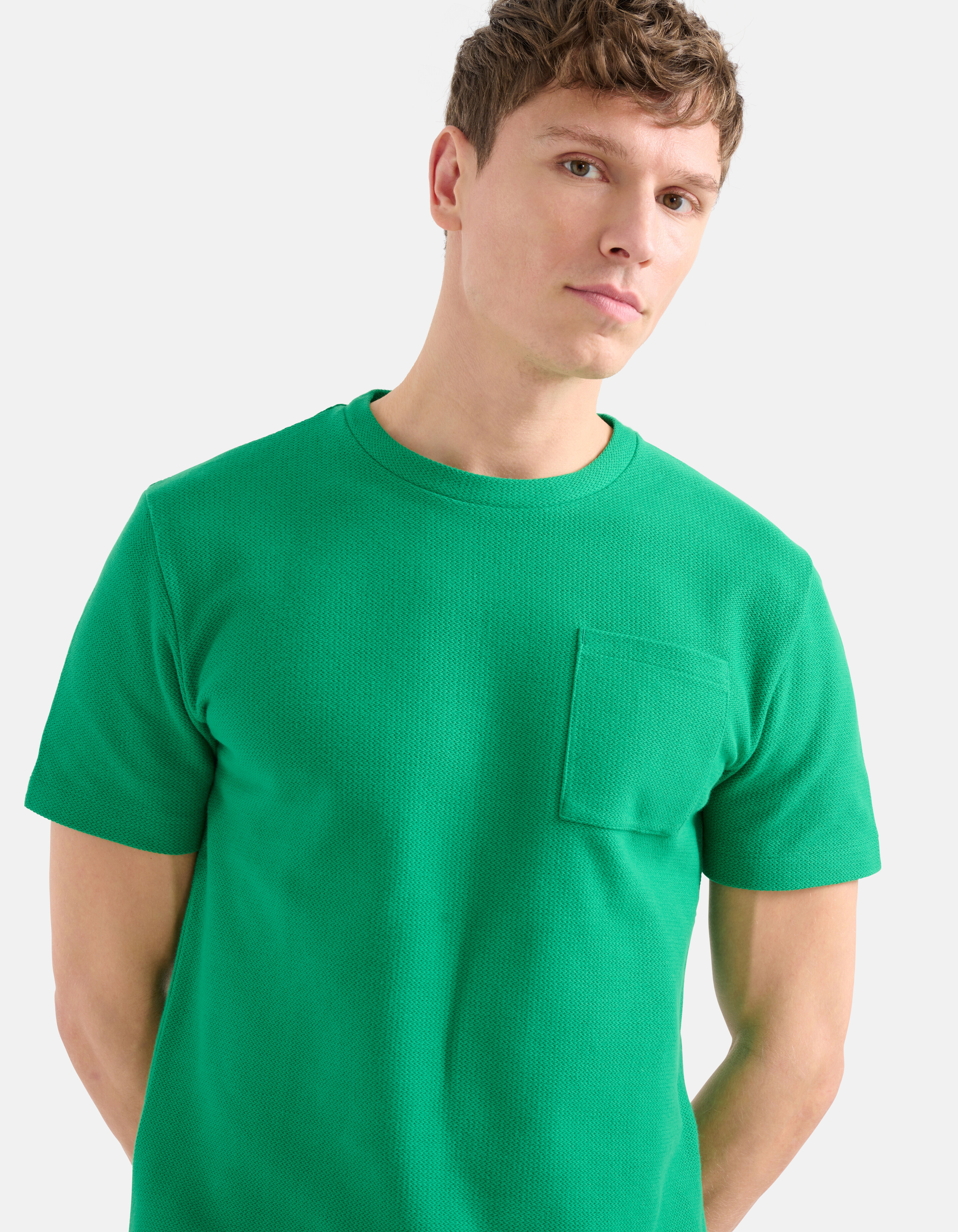 Structuur T-shirt Groen SHOEBY MEN