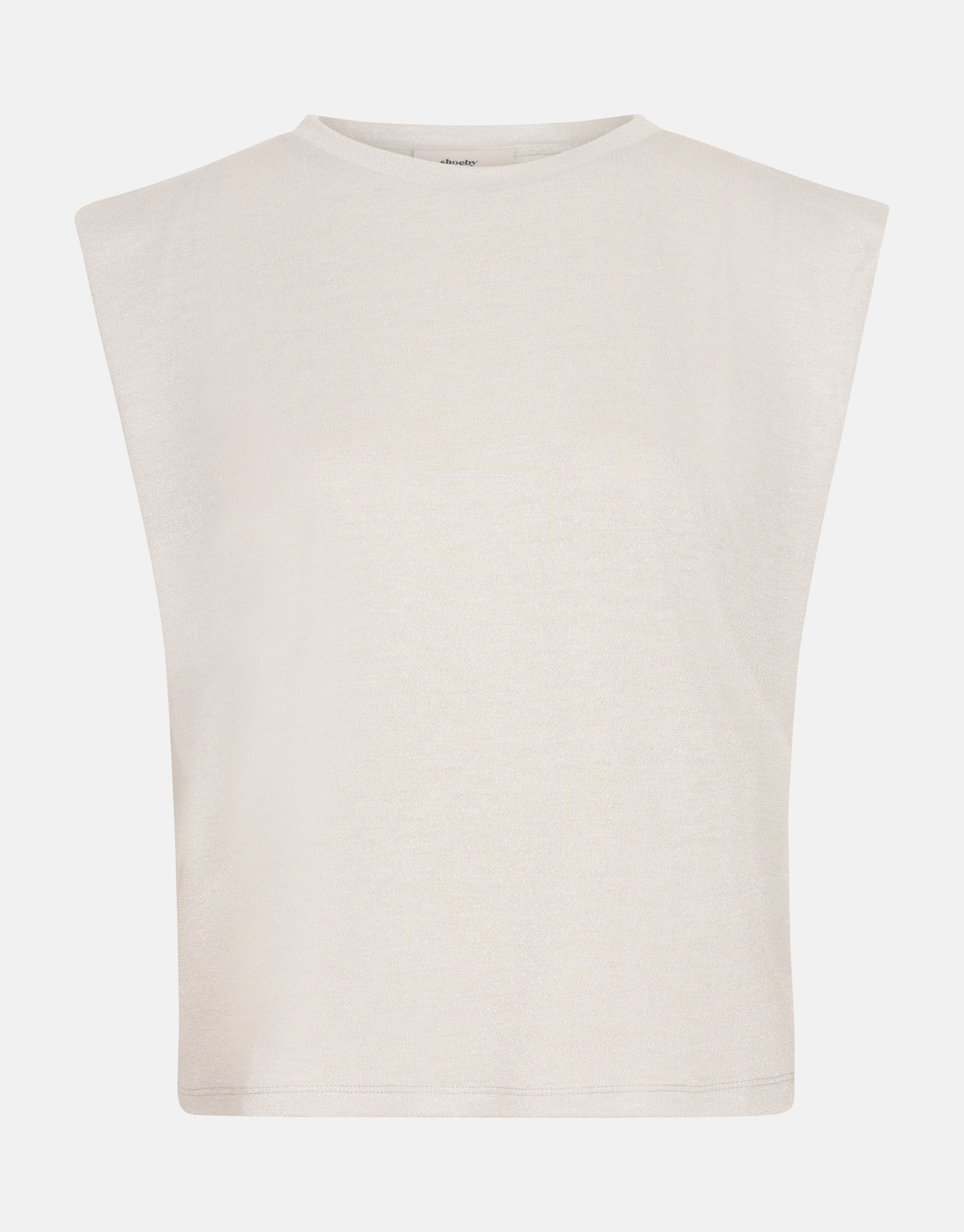 Glitter T-shirt Gebroken Wit SHOEBY WOMEN