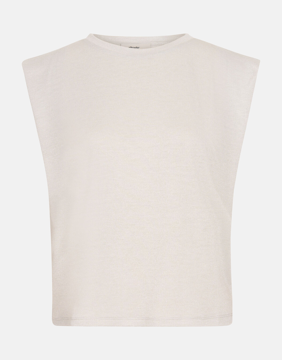 Glitter T-shirt Gebroken Wit SHOEBY WOMEN