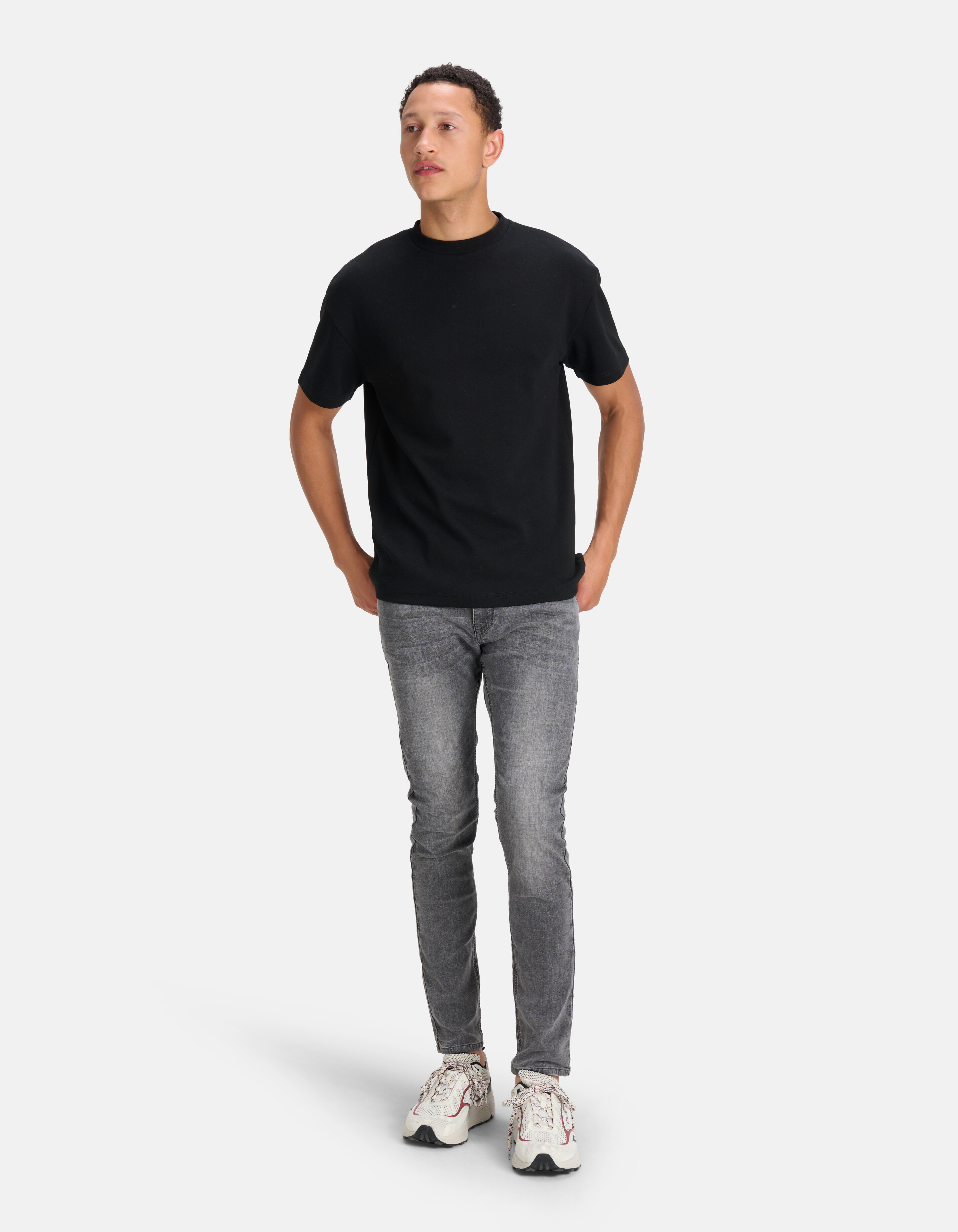 Relaxed Fit T-shirt Zwart SHOEBY MEN