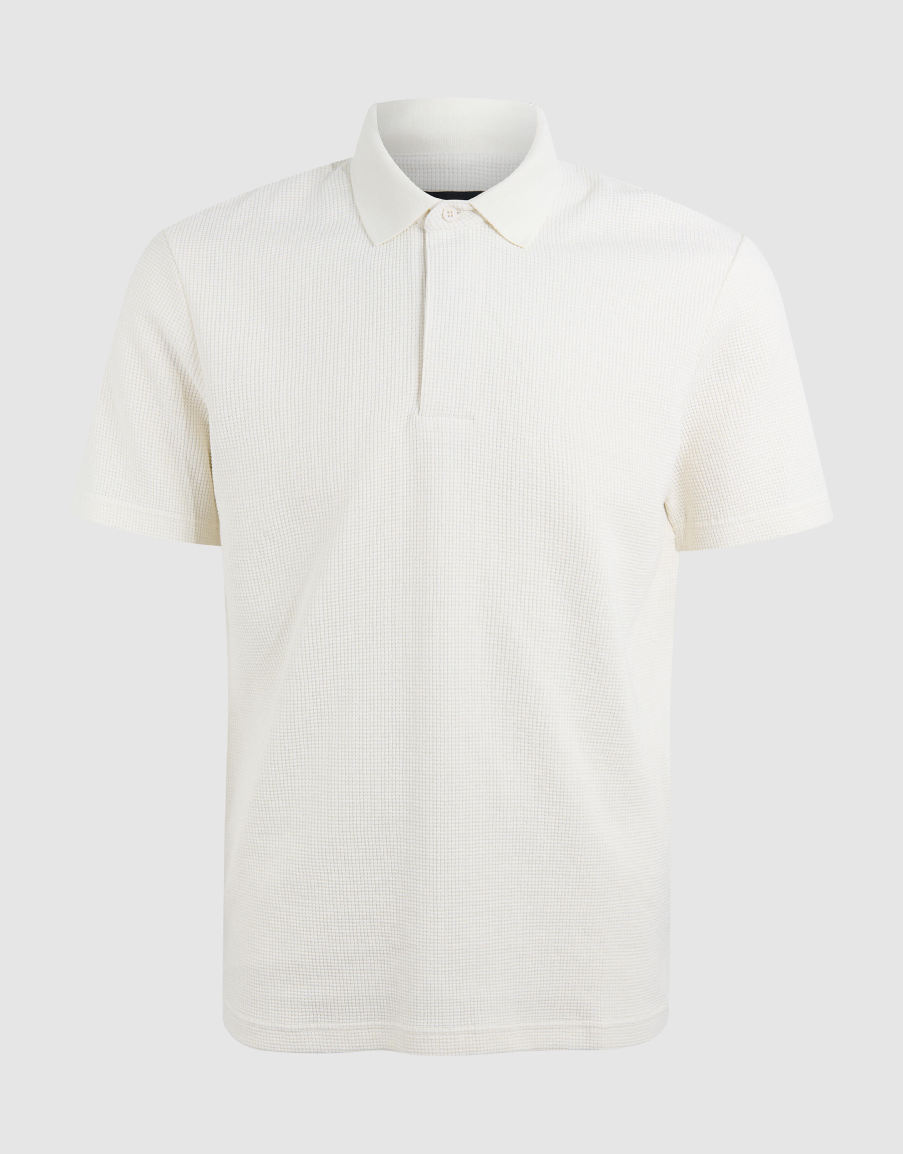 Structuur Jersey Polo Gebroken Wit SHOEBY MEN