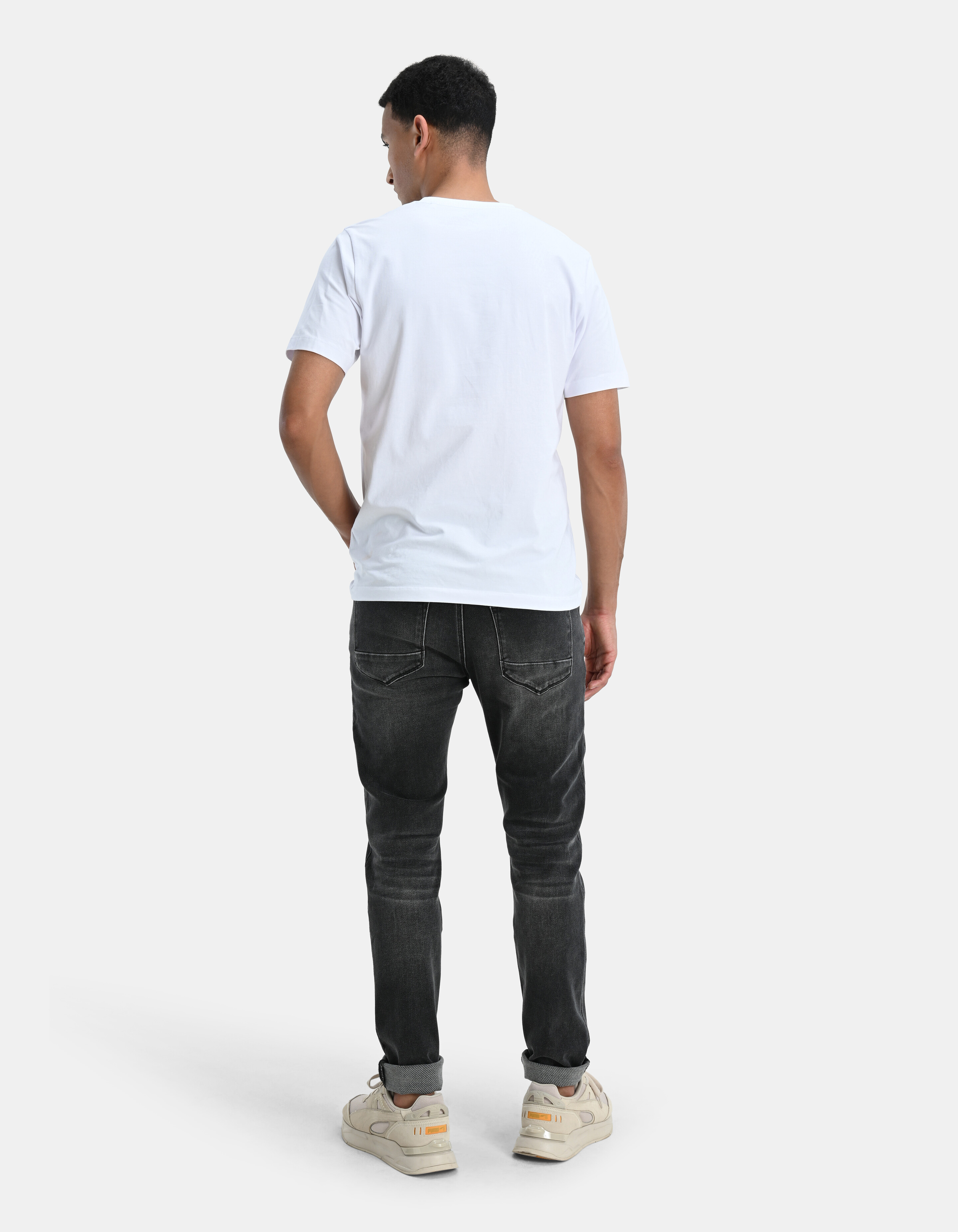 Slim Fit Jog Jeans Grijs L34 SHOEBY MEN