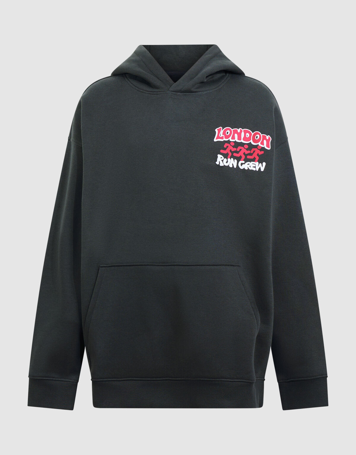 Oversized Run Hoodie Donkergrijs SHOEBY BOYS