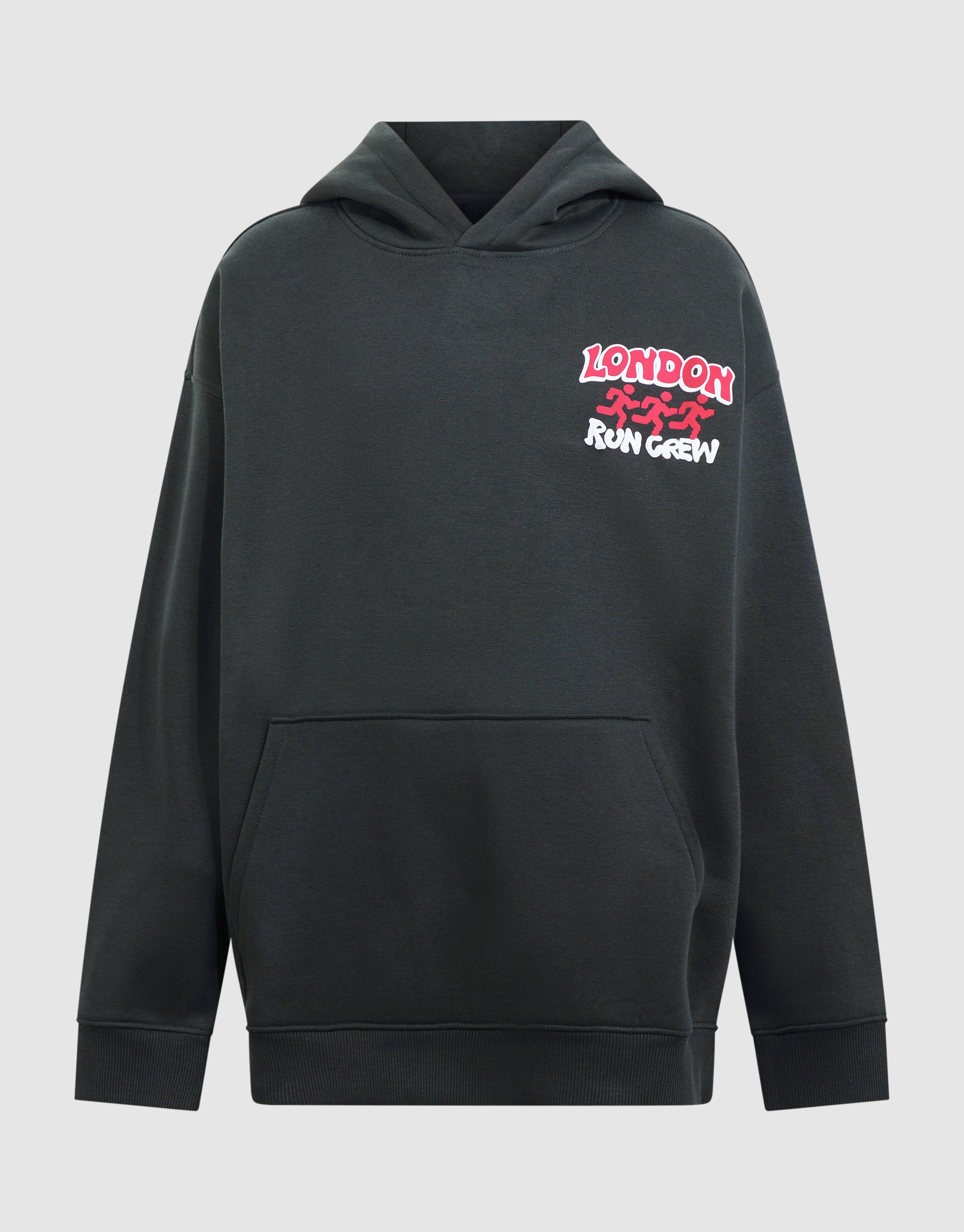 Oversized Run Hoodie Donkergrijs SHOEBY BOYS