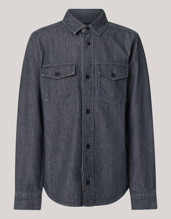 Denim Overhemd Donkergrijs SHOEBY BOYS