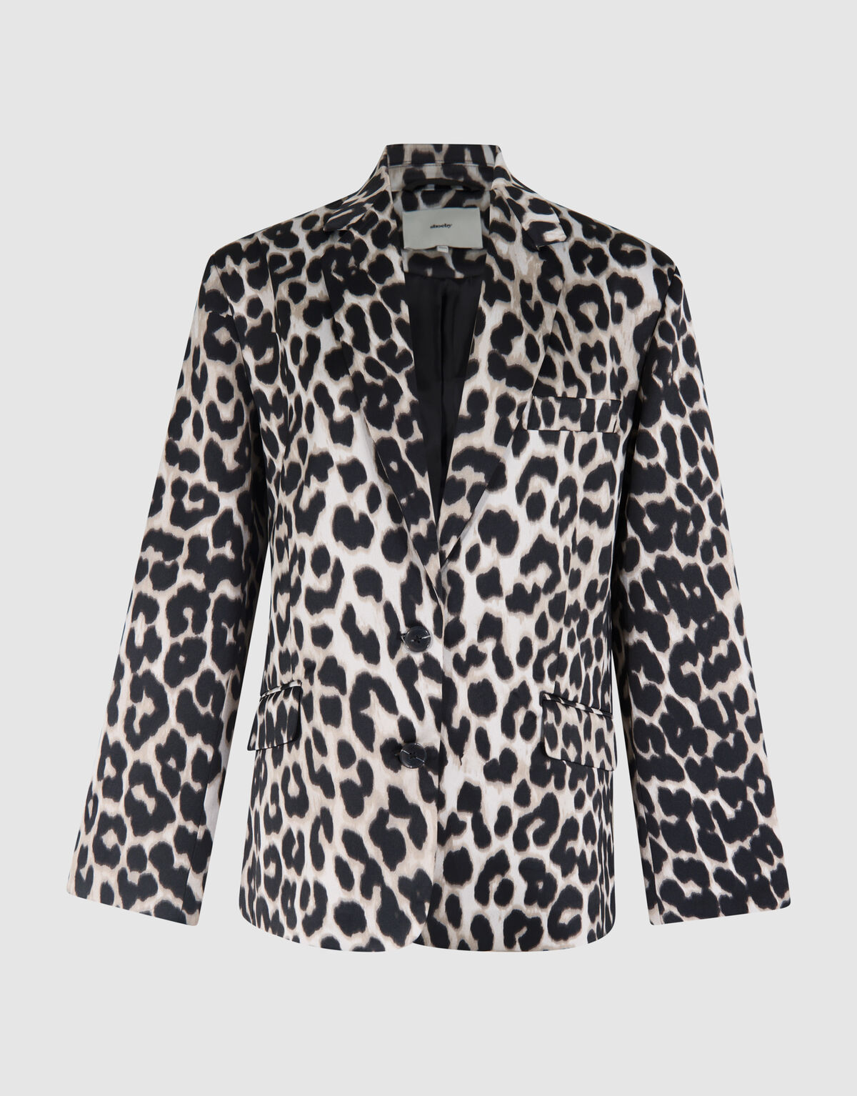 Oversized Leopard Blazer Grijs SHOEBY WOMEN