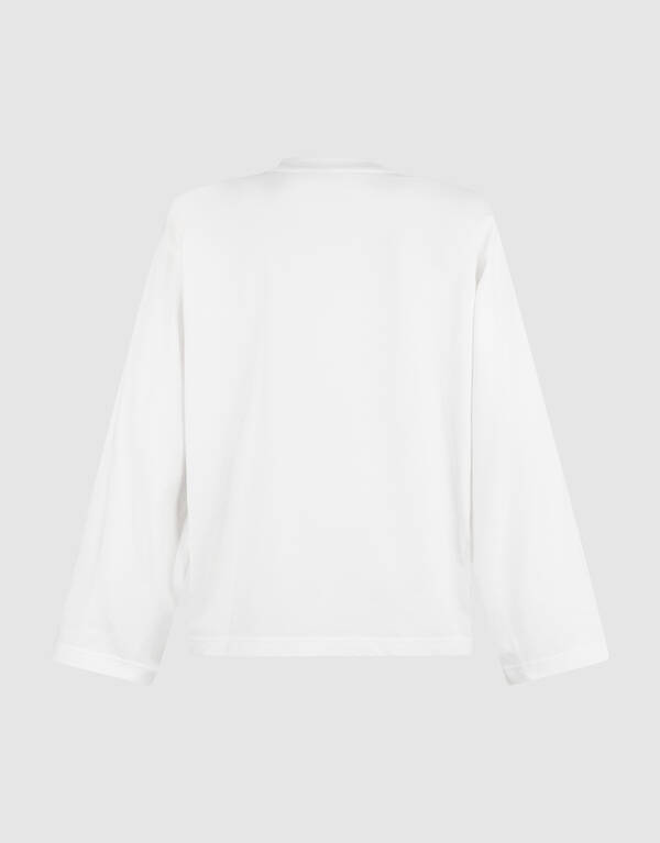 Oversized Longsleeve T-shirt Wit By Monica SHOEBY WOMEN