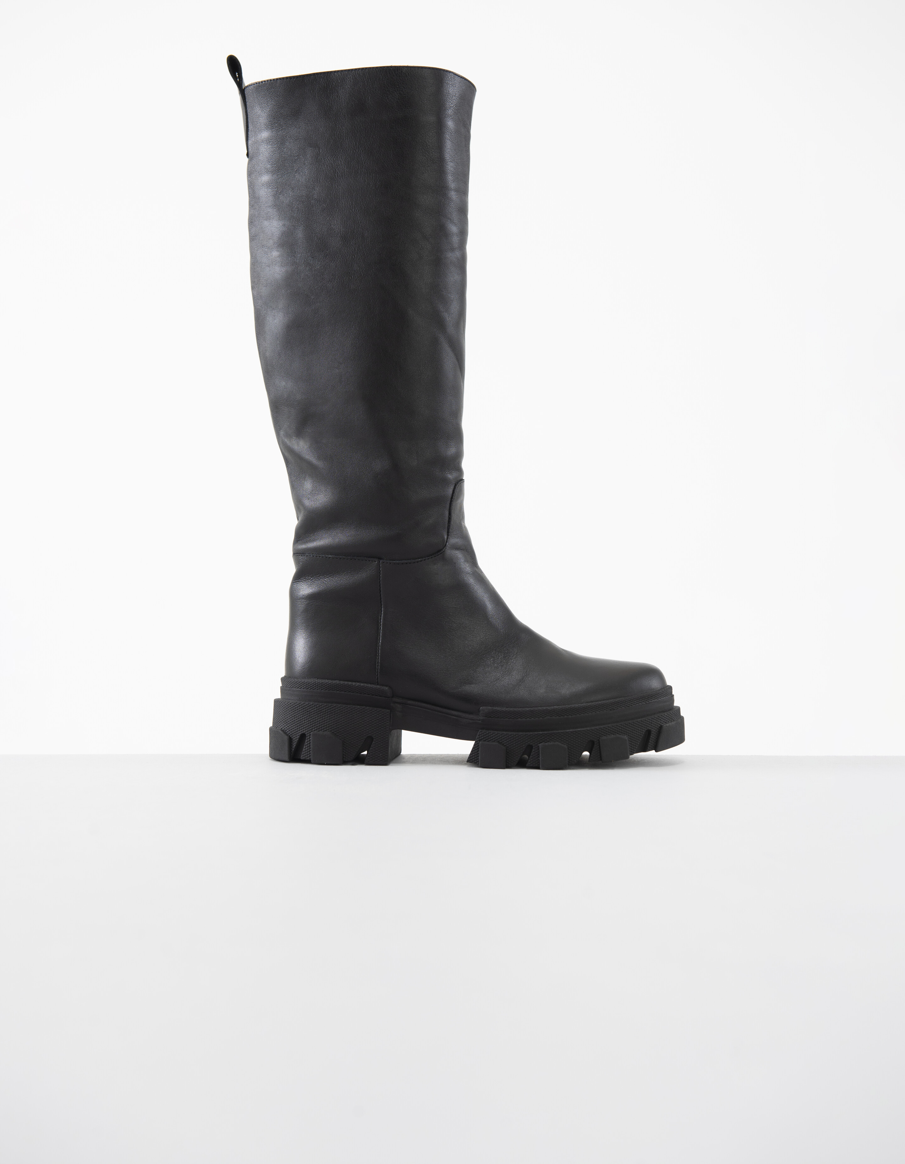 Chunky Hoge Leren Laars SCHOENEN SHOEBY