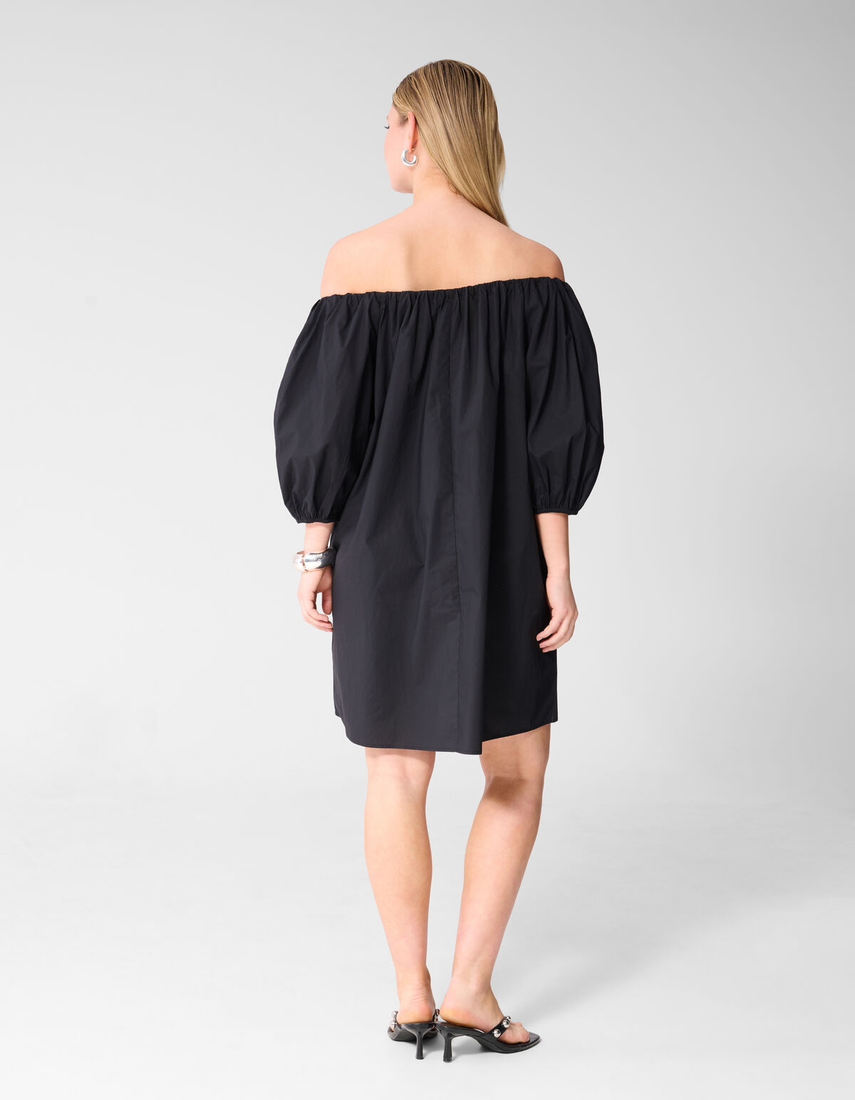 Off Shoulder Mini Jurk Zwart SHOEBY WOMEN
