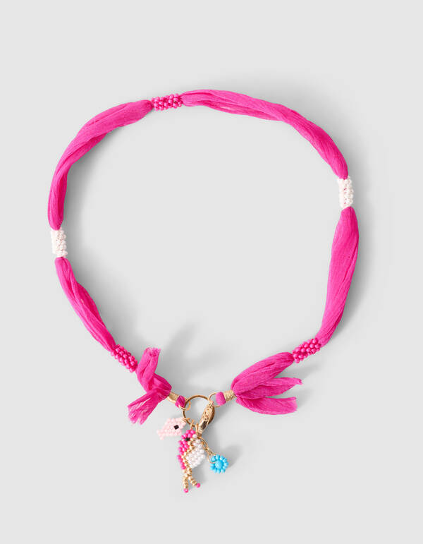 Scarf Beads Ketting Roze SHOEBY GIRLS