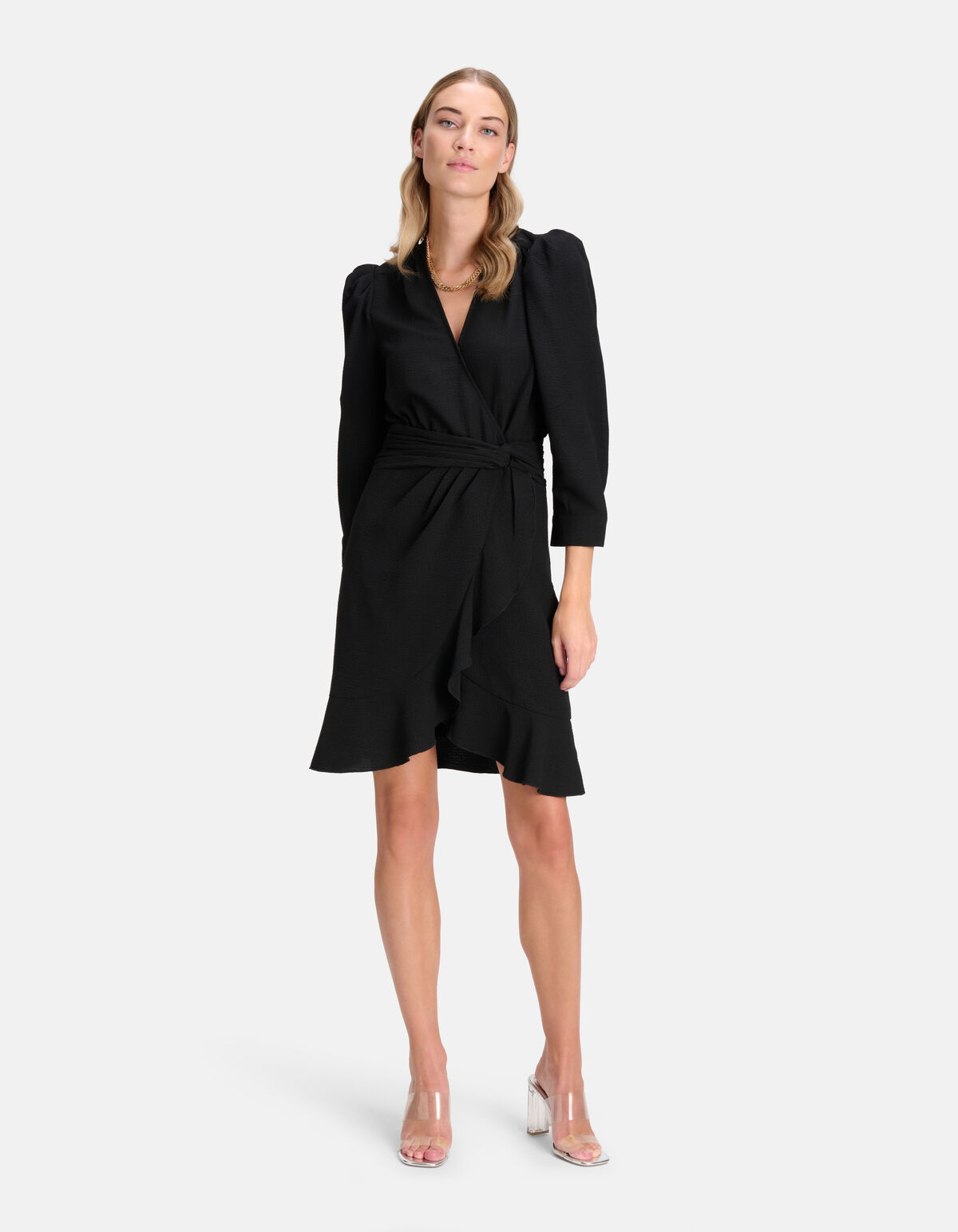 Gedrapeerde Jurk Zwart By Fred SHOEBY WOMEN