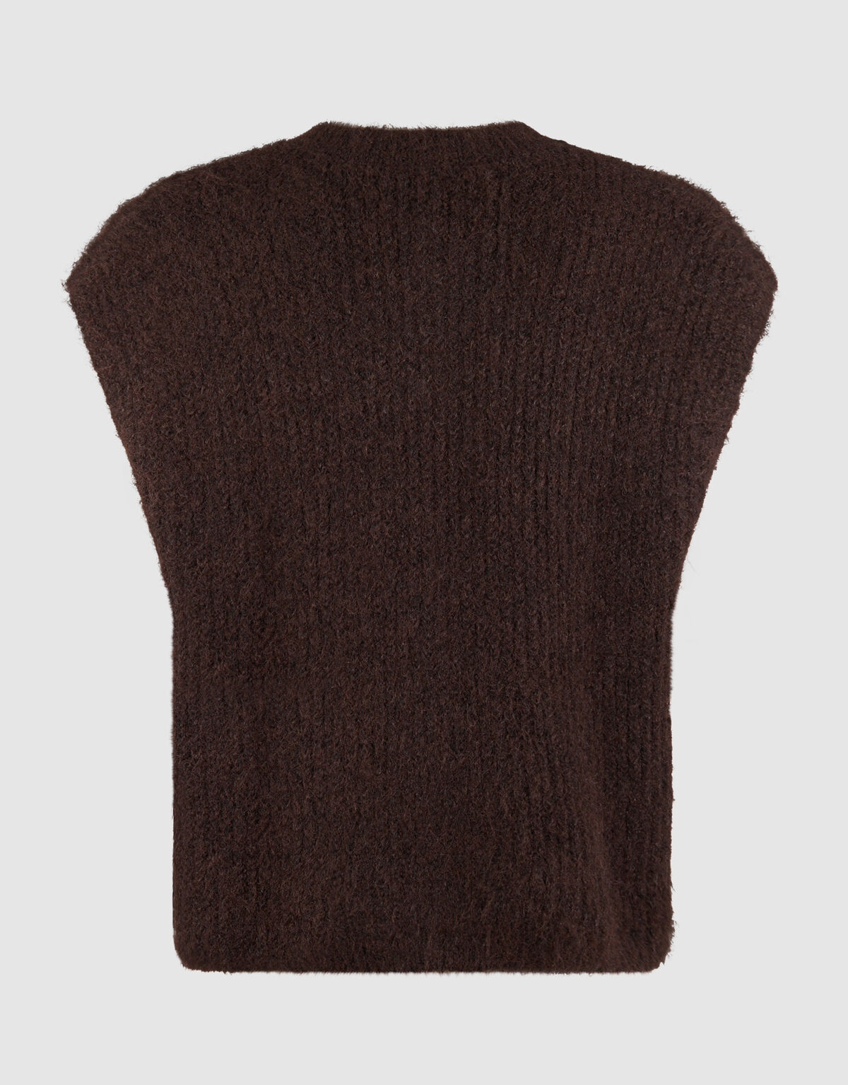 Hairy Button Gilet Donkerbruin SHOEBY WOMEN