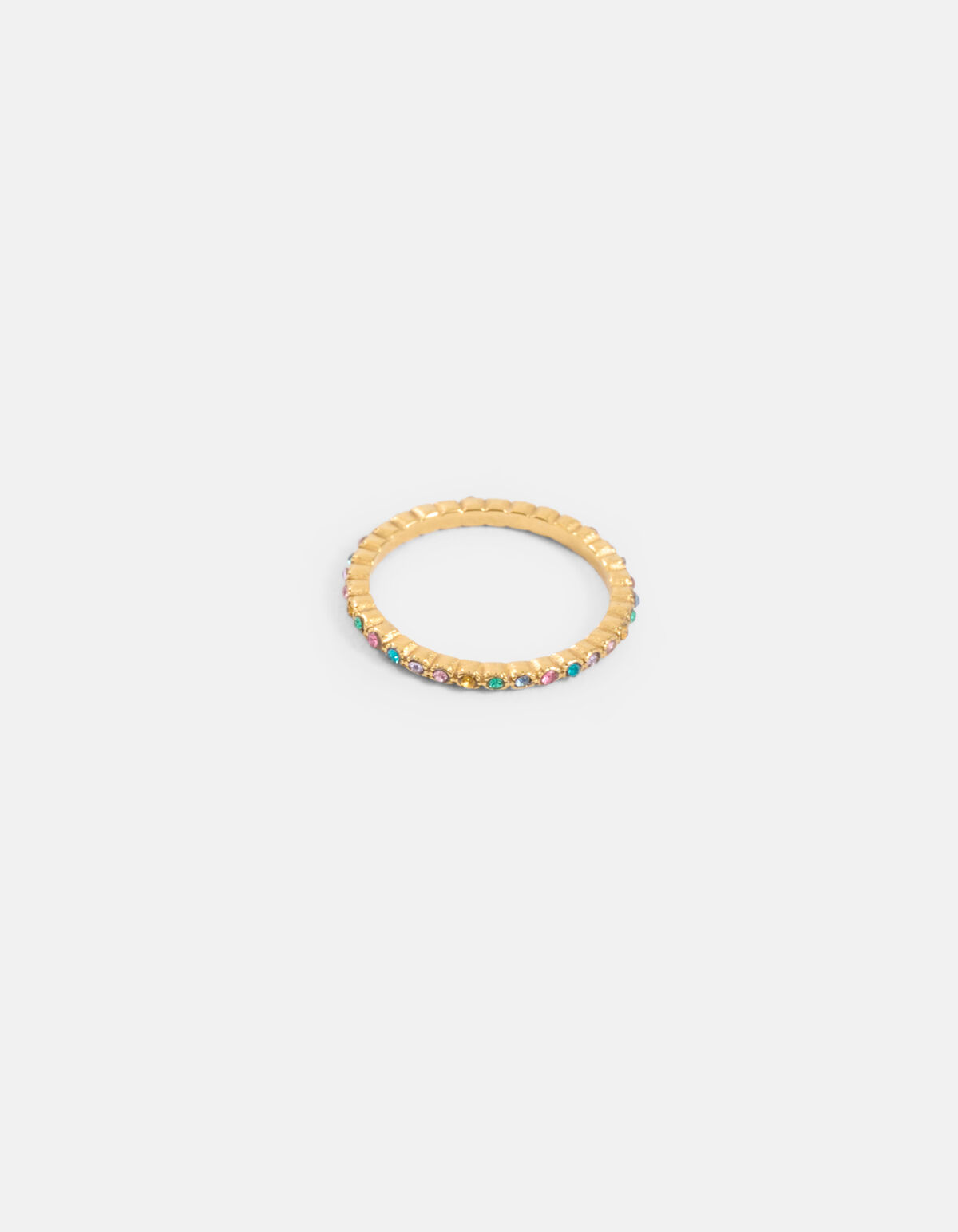 Gekleurde Strass Ring Goud ACCESSOIRES SHOEBY