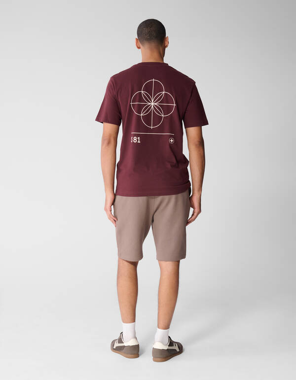 Geometry Artwork T-shirt Donkerrood SHOEBY MEN