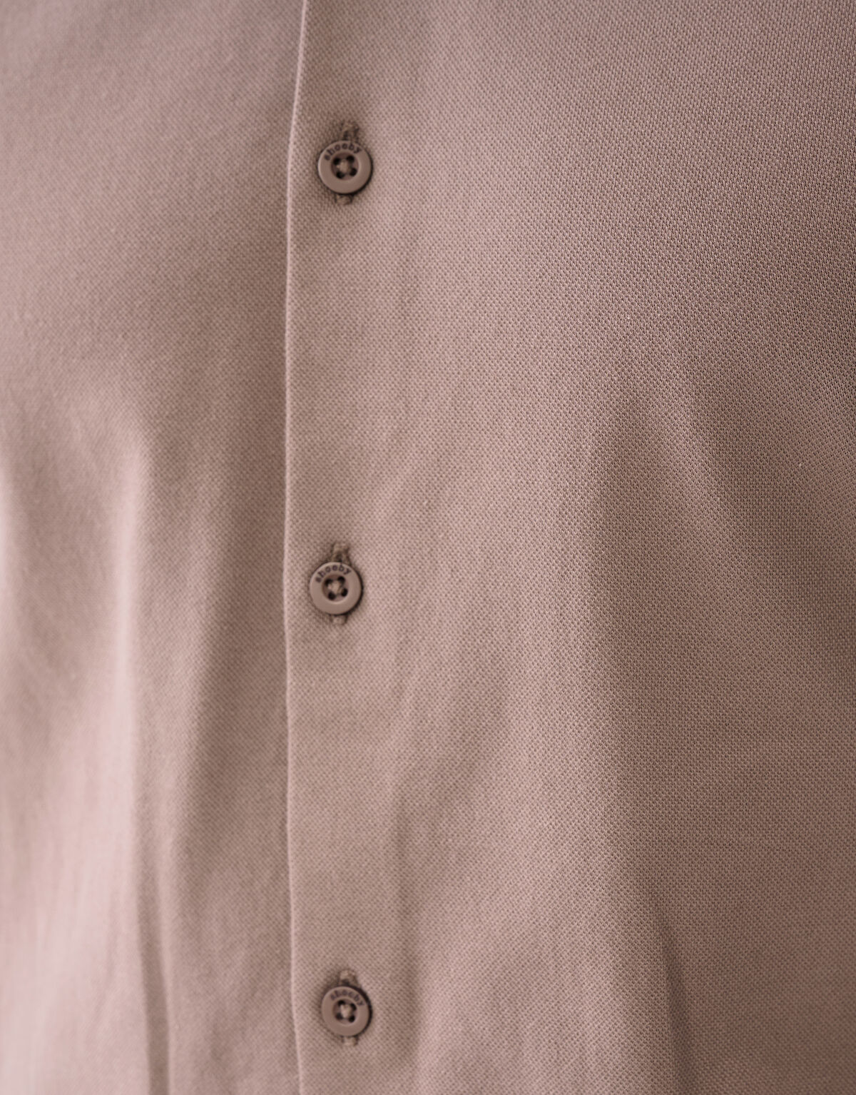 Pique Overhemd Lichtbruin SHOEBY MEN