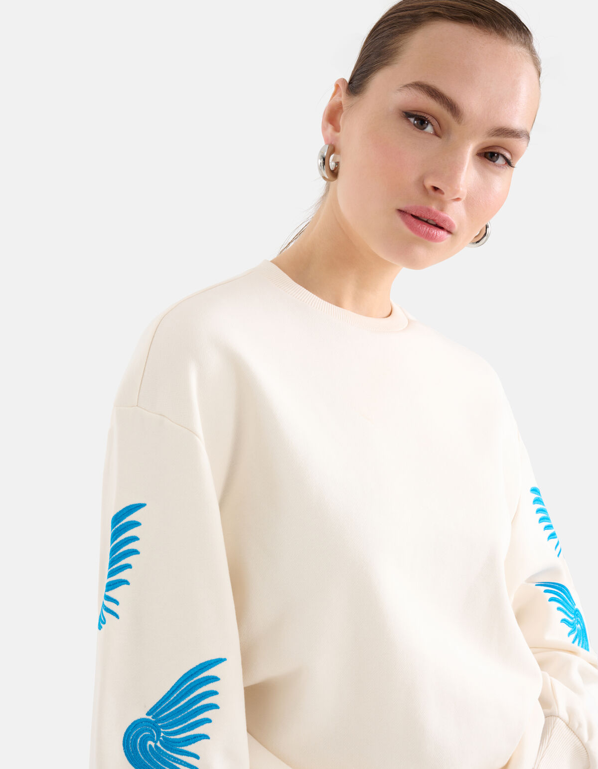 Embroidery Sweater Gebroken Wit SHOEBY WOMEN