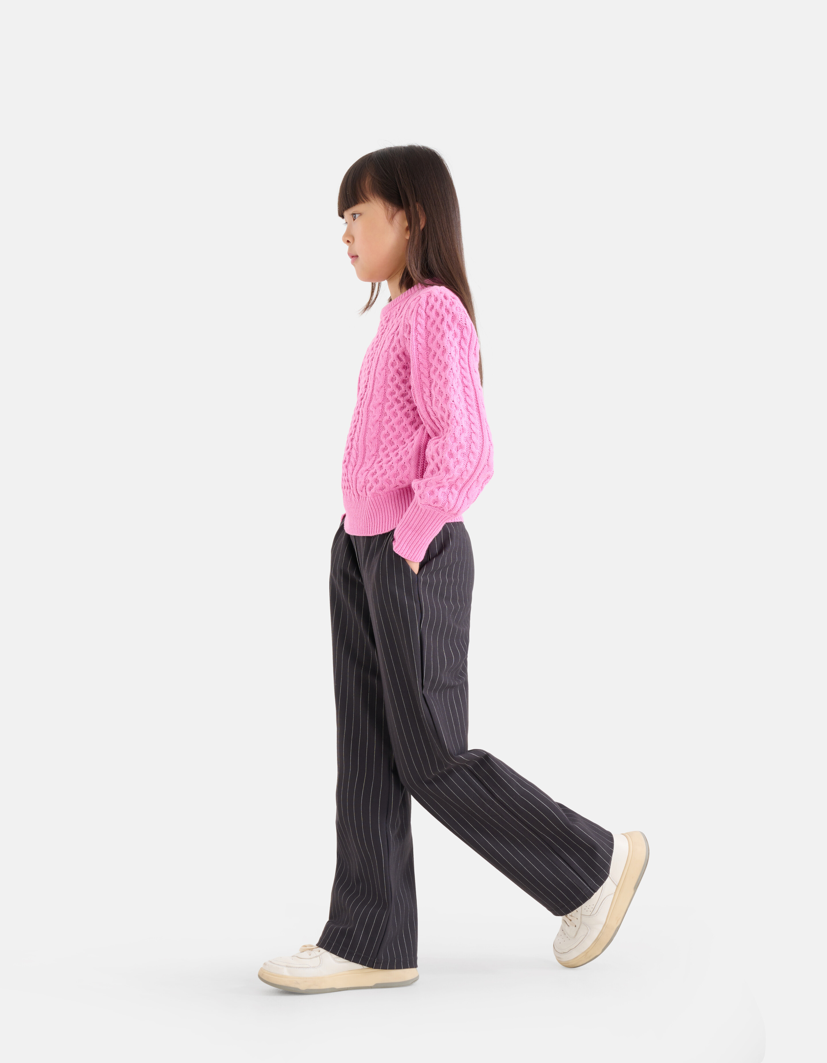 Gebreide Kabeltrui Roze SHOEBY GIRLS