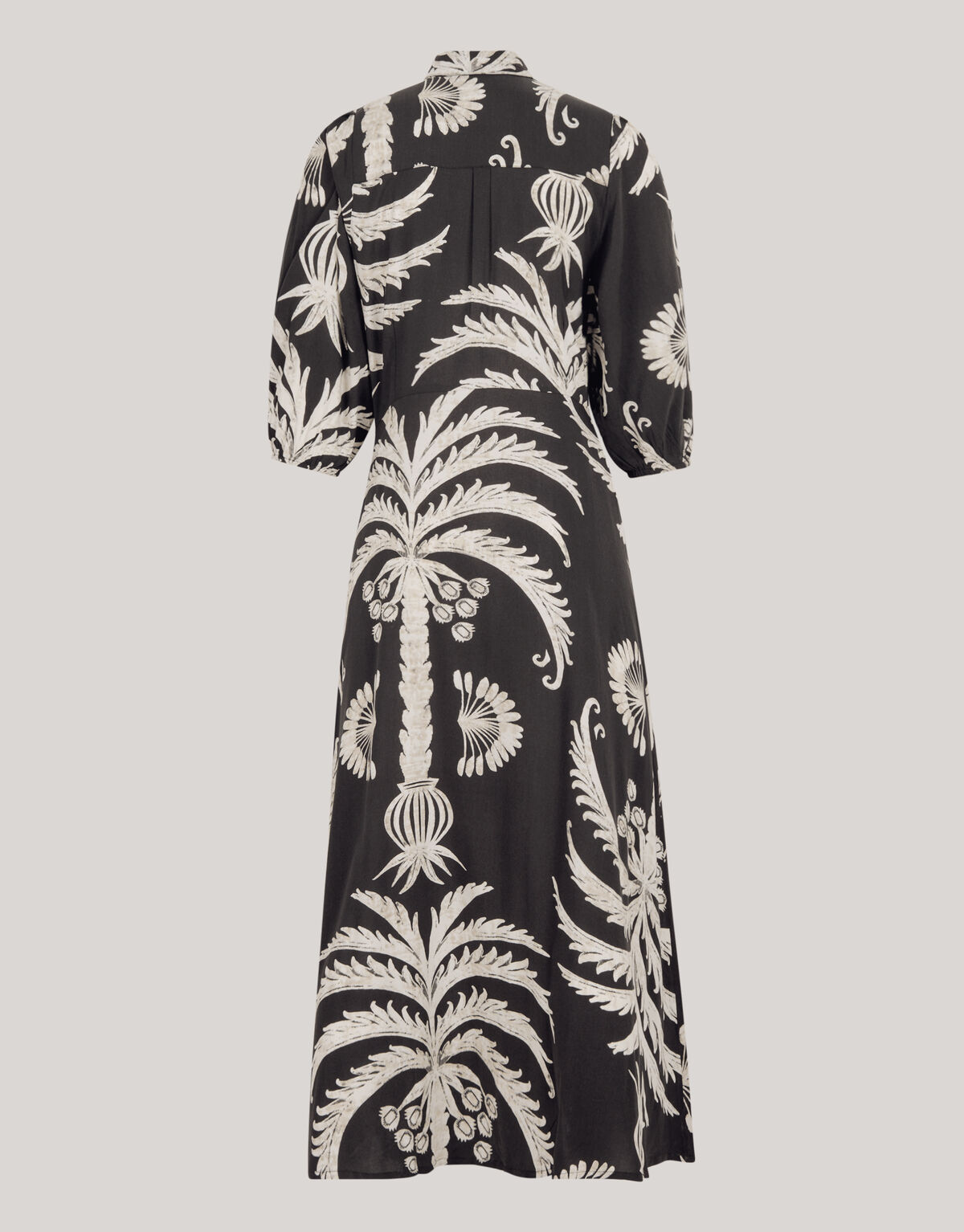 Printed Maxi Jurk Zwart/Wit SHOEBY WOMEN