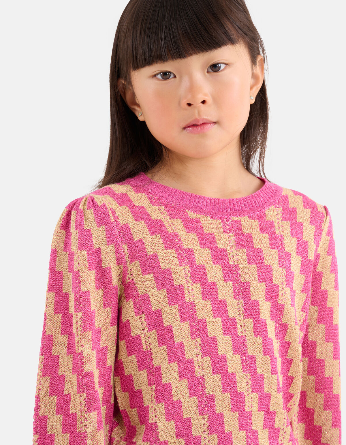 Jacquard Trui Goud SHOEBY GIRLS