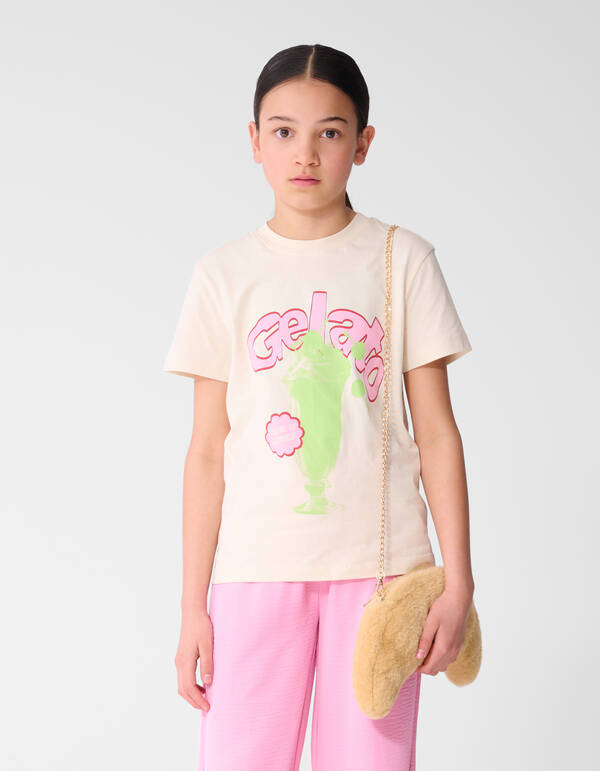 Gelato Artwork T-shirt Gebroken Wit SHOEBY GIRLS