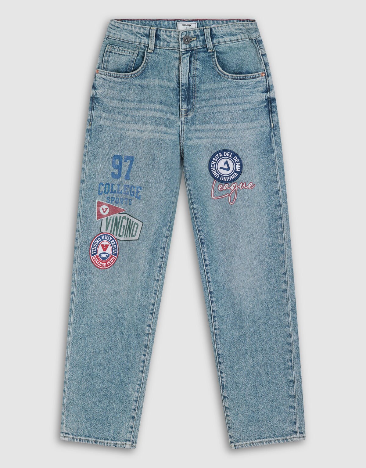 Embleem Relaxed Fit Jeans Blauw Shoeby X Vingino SHOEBY BOYS