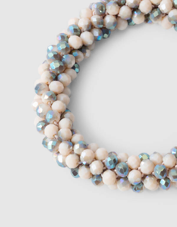 Beaded Haarelastiek Lichtgrijs SHOEBY ACCESSOIRES