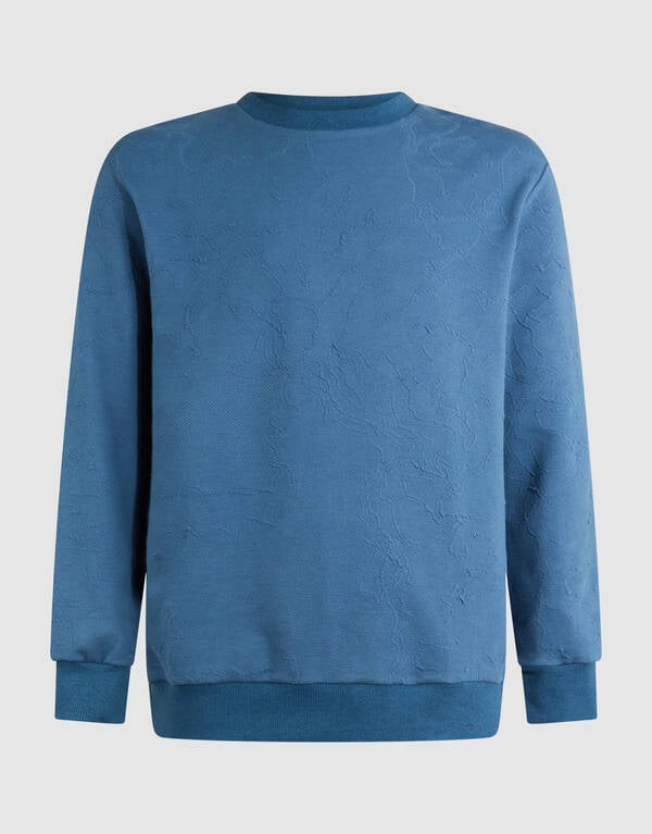 Structuur Sweater Blauw SHOEBY MEN