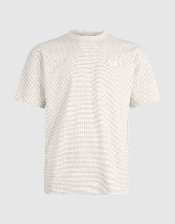 Honeycomb T-shirt Lichtgrijs SHOEBY MEN