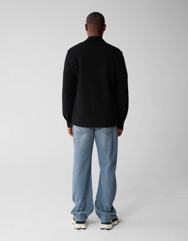 Waffle Overshirt Zwart SHOEBY MEN