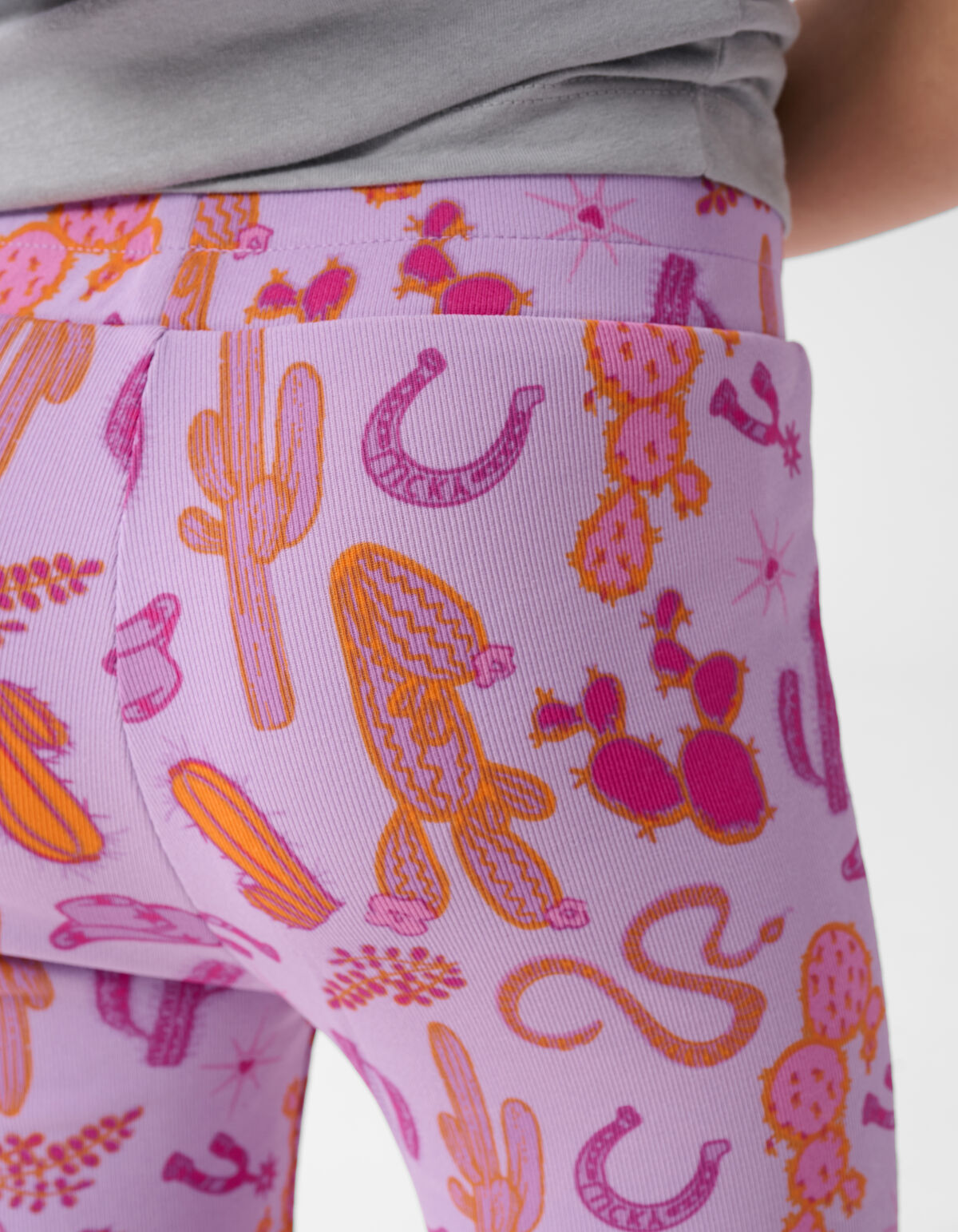 Printed Rib Flared Legging Lichtpaars SHOEBY GIRLS