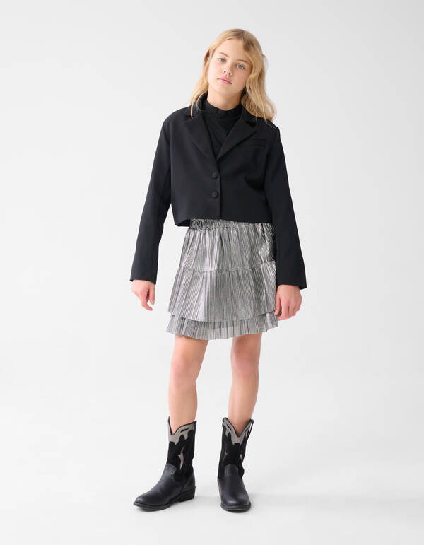 Cropped Blazer Zwart SHOEBY GIRLS