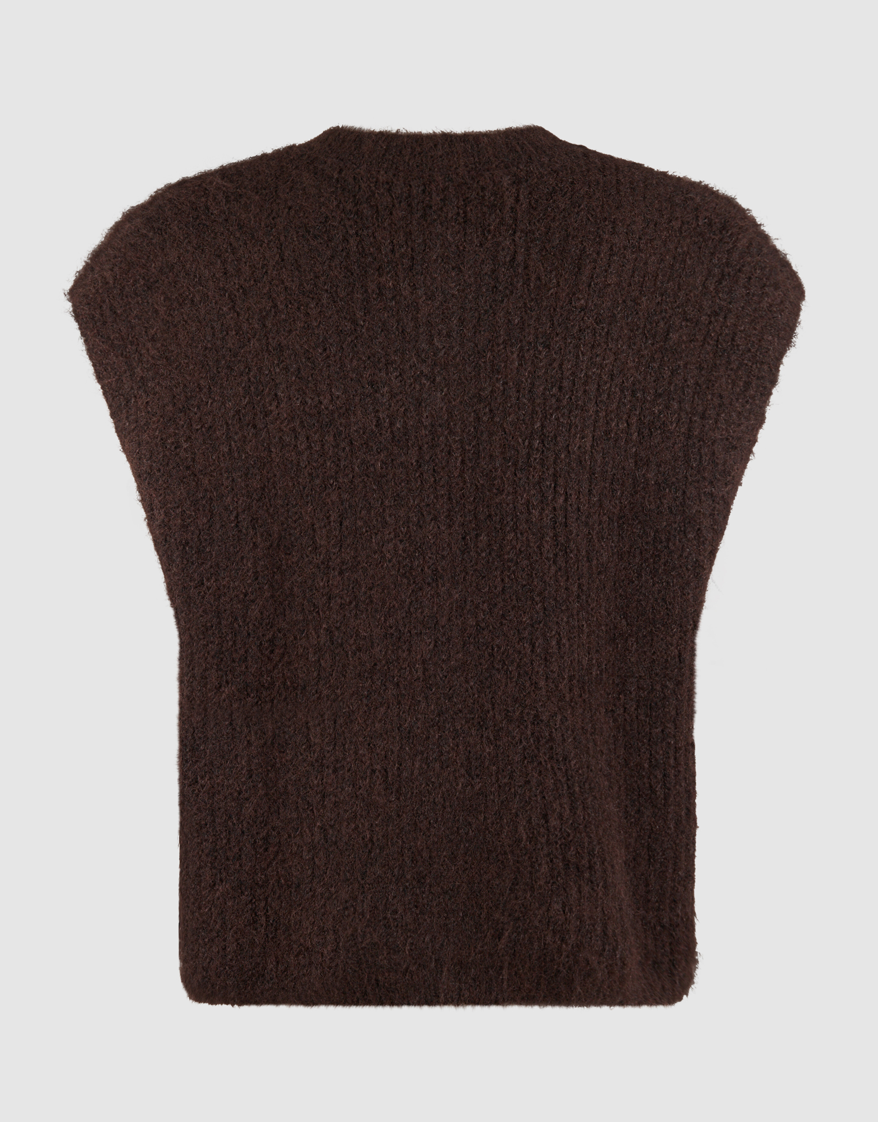 Hairy Button Gilet Donkerbruin SHOEBY WOMEN