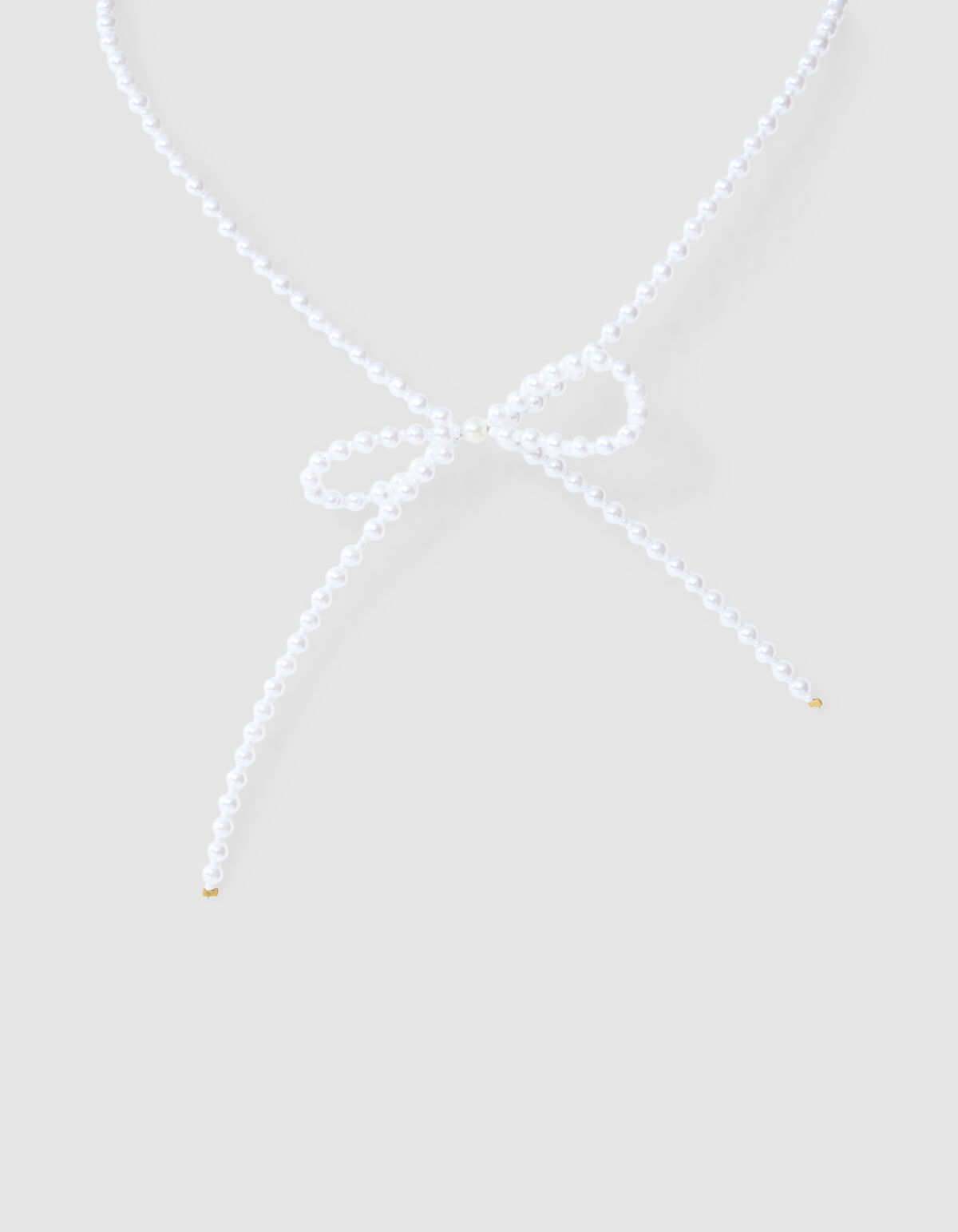 Beaded Strik Ketting Wit SHOEBY ACCESSOIRES