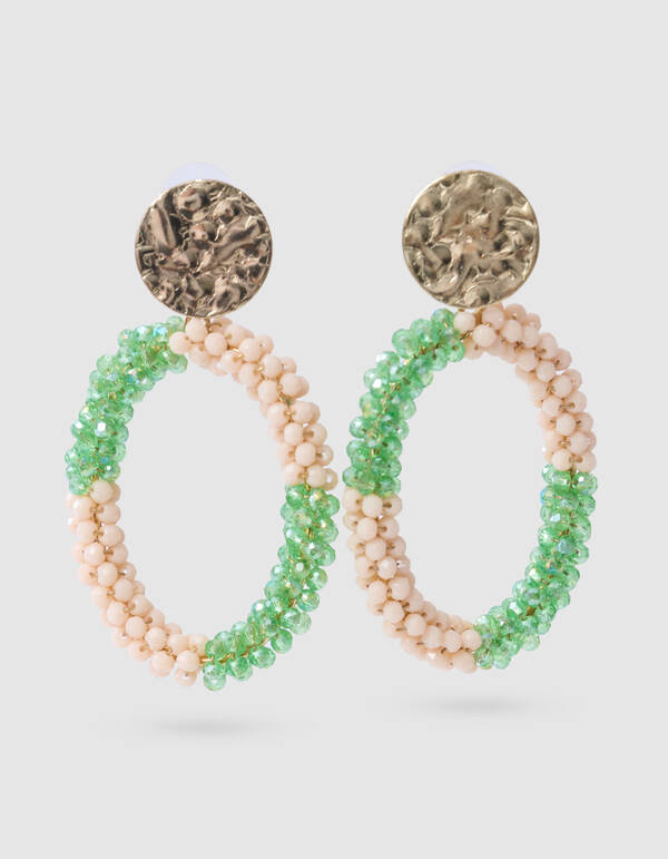 Oval Oorbellen Groen SHOEBY ACCESSOIRES