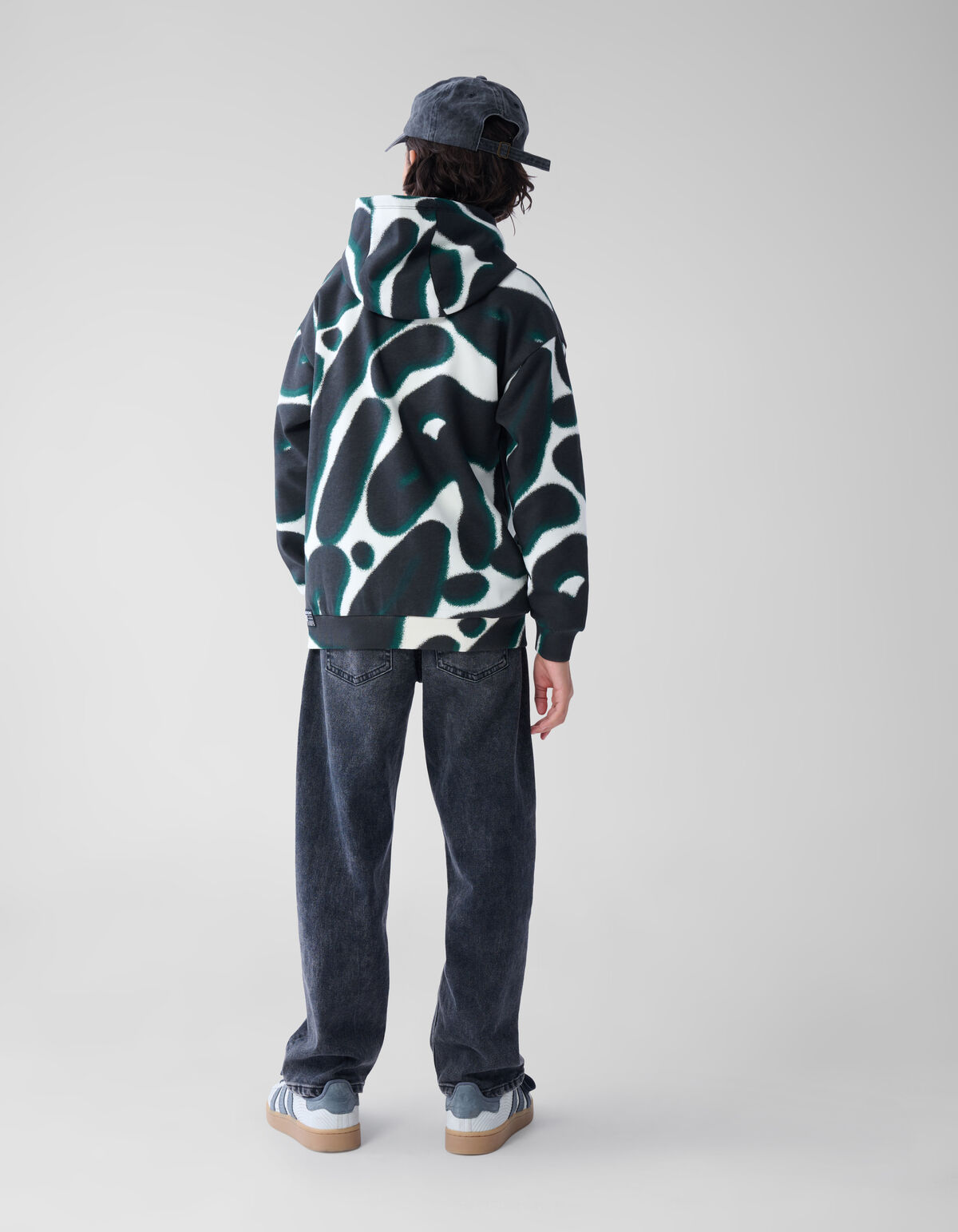 Printed Hoodie Zwart SHOEBY BOYS